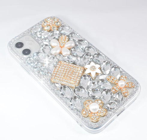 Poowear 12/12 3D 12 iPhone12 6.1" Compatible with iPhone Pro Bling Glitter Case,Luxury Bling Diamond Rhinestone