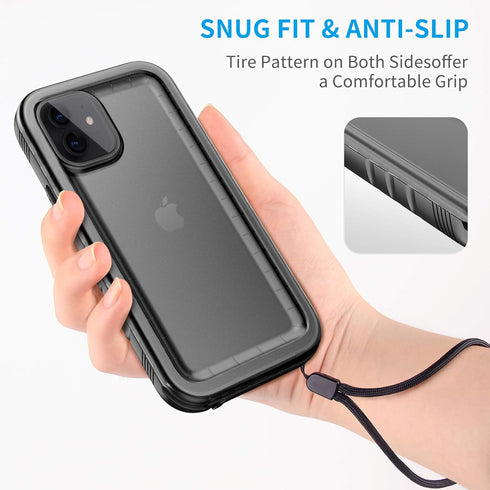 Cozycase Compatible with iPhone 12 Waterproof Case/iPhone 12 Pro Waterproof Case, Full Body Rugged Dustproof Shockproof