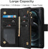 RANYOK Wallet Case for iPhone 11 (6.1 inch), Premium PU Leather Zipper Flip Folio Wallet with RFID Blocking, Magnetic