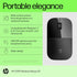 HP Z3700 G2 Wireless Mouse - Onyx Black, Portable Design, 2.4GHz Wireless Receiver, Blue Optical for PC, Laptop, Mac