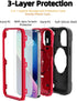 KCJ for iPhone 13 Mini/12 Mini Case 5.4 Inch with Ring Holder, 2 Pack Screen Protector + Camera Lens Protector