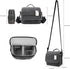 Besnfoto Small Waterproof Camera Bag Purse, Messenger Shoulder Bag for Mirrorless DSLR, Black Gray