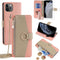 Asuwish iPhone 11 Pro Wallet Case: Pink Flip Cover with Screen Protector, Card Holder, Crossbody Strap & Stand.