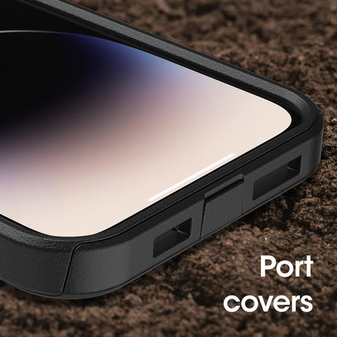 OtterBox 14 Commuter iPhone Pro Max Series Case - BLACK , slim & tough, pocket-friendly, with port protection
