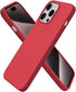 ORNARTO iPhone 15 Pro Max Case 6.7", Slim Liquid Silicone, Shockproof Protective Phone Case, Red