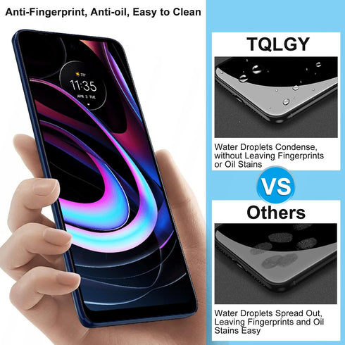 TQLGY 3 Pack Screen Protector for Motorola Edge 2021 / Motorola Edge 5G UW 2021 with Camera Lens Protector, Ultra HD