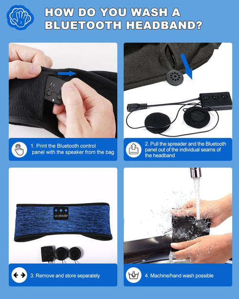 LC-dolida Wireless Bluetooth Headphones, Ultra-Thin Sports Earphones for Women, Perfect for Yoga and Workout
