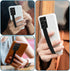 Mabor 3Pcs Silicone Phone Strap Grip Holder, Black Reusable Wireless Charging Compatible Detachable Universal Finger