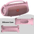 Silicone Cover Case for JBL Charge 4/Charge 5 Portable Bluetooth Speaker, Soft Skin Sleeve Accessories (Pink)