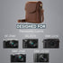 Megagear MG701 Leather Camera Case with Strap for Panasonic Lumix DC-ZS80, DC-ZS70, DMC-LX10, DMC-ZS60, Dark Brown