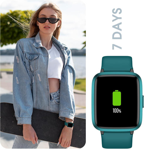 Kummel Smart Watch, Fitness Tracker with Blood Oxygen, Heart Rate & Sleep Monitor, Waterproof Pedometer for Men Women