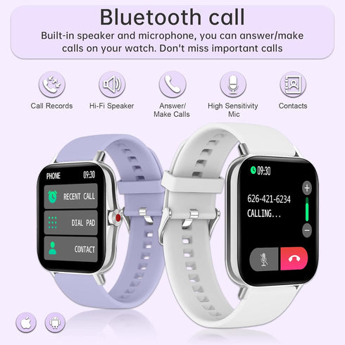 Smartwatch for Women, Waterproof Fitness Tracker with Health Monitor, Heart Rate/Blood Pressure/Blood Oxygen, 1.69" HD