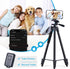 LINKCOOL 160cm/63 Adjustable Phone Tripod, Lightweight Portable Stand with Remote Shutter for iPhone Samsung Smartphone