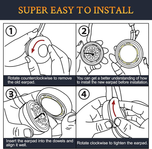 SOULWIT Earpads Replacement for Jabra Evolve 75 (75UC 75MS 75SE) Bluetooth Headset, High-Density Noise Isolation Foam