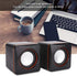Mini USB Stereo Computer Speaker, 3.5mm Jack Wired Speaker for Desktop Laptop PC, Compact USB Charging