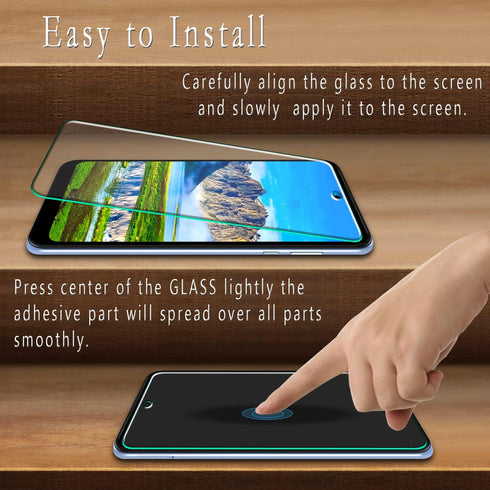 HPTech Tempered Glass Screen Protector for Motorola Moto G Power 2022 (2 Pack) - 9H Hardness, Anti-Scratch,