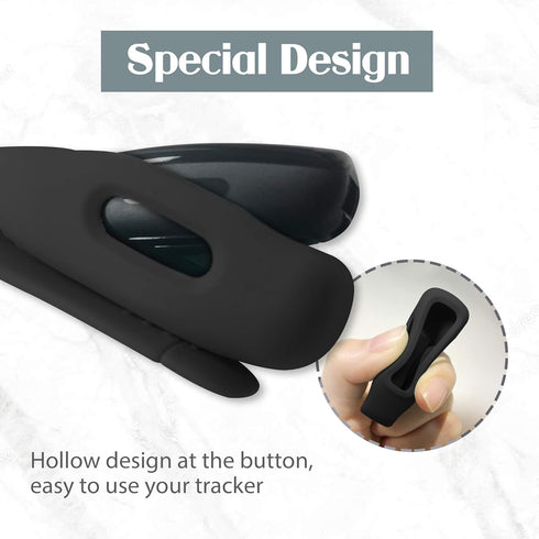 HSWAI 3-Pack Clips Replacement for Fitbit Inspire 2/Fitbit Inspire 3 - Soft Comfortable Silicone Clip 360° Protection