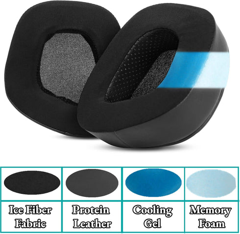 Upgrade Cooling-Gel Earpads Replacement Ear Cushions Compatible with Corsair Void RGB Elite, Void, Pro, Void RGB SE