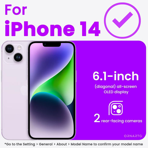 ORNARTO 14 6.1, 3 6.1 Inch-Pastel Compatible with iPhone Case Slim Liquid Silicone Layers Full Phone Covered Soft Gel