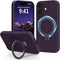 Vanxiliiy Compatible with iPhone 17 Case Stand, Slim Comfortable Liquid Silicone Phone Cases