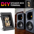Facmogu 2PCS Rectangle 4-Way Speaker Terminal Box with Gold-Plated Binding Post for DIY Applications & 4PCS Screws