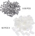 Hicarer 50 Pack R-Type Cable Clip Wire Clamp, Nylon Screw Mounting Fastener Clips with Screws for Wire Management