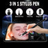 Stylus Pens for iPad, Luntak 3 in 1 Ballpoint Pen, Fiber Tip & Clear Disc Capacitive Stylus iPad Pencil for Apple iPhone/iPad Pro/Mini/Air/Android/Microsoft/Surface All Capacitive TouchScreen (1 Pack)