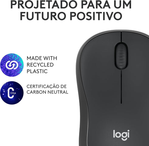 Logitech M240 Silent Bluetooth Mouse, Wireless, Compact, Portable, Smooth Tracking, Compatible with PC, Mac, Laptop