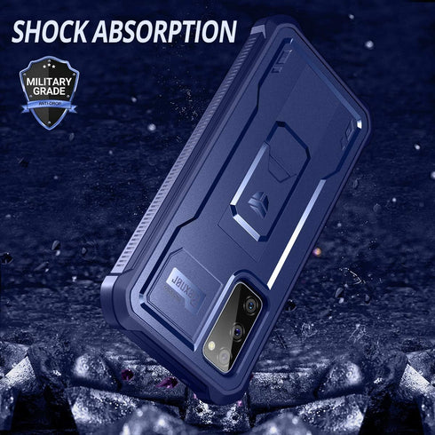 Dexnor for Samsung Galaxy S20 FE Case, Heavy Duty Military Grade Protection with Built in Screen Protector and Kickstand