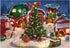 Funnytree 7x5FT Cartoon Christmas Village Photography Backdrop, Winter Snow Pine Tree Background for Kid Party