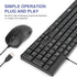 Basic Keyboard and Mouse,Rii RK203 Ultra Full Size Slim USB Basic Wired Mouse and Keyboard Combo Set with Number Pad for Computer,Laptop,PC,Notebook,Windows and School Work(1 Pack)