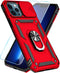 SunStory iPhone 13 Pro Max Case with HD Screen Protector & Slide Camera Cover, Red