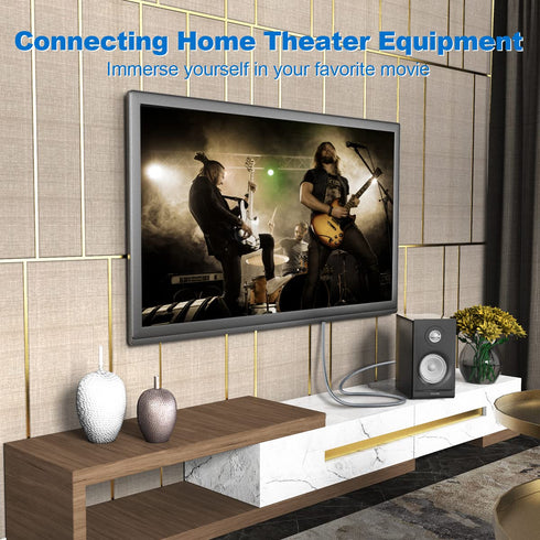90 16ft/5M 360 Theater,TV,PS4,Sound Degree Optical Audio Cable Right Angle Toslink Cable Male to Male Degree