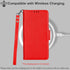 Bocasal 15 5G, 6.1 Inch Wallet Case for iPhone Genuine Leather Support Wireless Charging RFID Blocking Flip Case Card