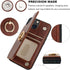 OT ONETOP 13 360 6.1 Inch ONETOP for iPhone Wallet Case with Card Holder, Rotation Ring Kickstand RFID Blocking PU