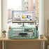 2 LEKETREE Tier Monitor Stand, Computer Monitor Riser, Office Desk Accessories, Desk Organizer Desk Shelf Printer