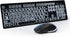 Wireless Keyboard and Mouse - KOPJIPPOM Large Print Wireless Keyboard, 2.4G Full Size Set with Backlight Key for