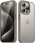 JETech iPhone 15 Pro Case 6.1-Inch, Shockproof Military Grade, Frosted Translucent Back, Anti-Fingerprint (Natural