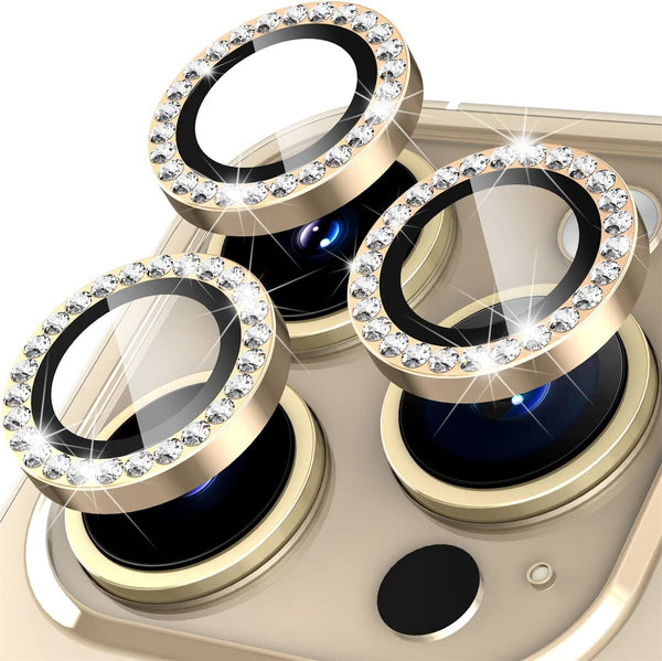 Suoman for iPhone 14 Pro Max Camera Lens Protector, Diamonds Bling Tempered Glass Cover