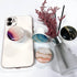 Expandible Collapsible Clear Crystal Glitter Mobile Phone Grip Stand Holder for Smartphones & Tablets (Aqua Blue Rose