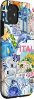 European Summer Italy Coastal Sea Shells & Lemon Case for iPhone 11