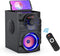 Portable Big Bluetooth Speakers with Light, Wireless with Subwoofer, FM Radio, LED Lights, Booming Bass for Home,