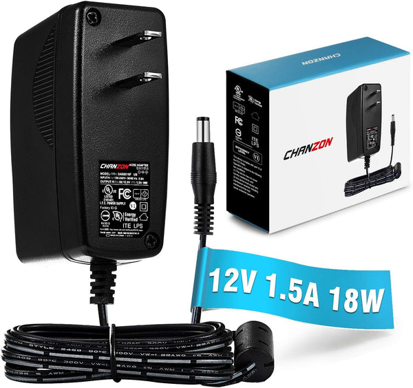 Chanzon 12V 1.5A 18W Power Supply AC DC Switching Adapter, 12 Volt 1.5 Amp Wall Wart Converter with 12vdc 1500ma Output