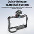 ROZOER 180 360 59g Camera Monitor Mount for NATO Rail | Video Monitor Holder Adjustable Damping | Tilt & Pan Rotation