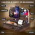 Wooden Phone Docking Station Nightstand Organizer with Drawer Storage, Cell Phone Stand Gifts for Men, Dad, Boyfriend,