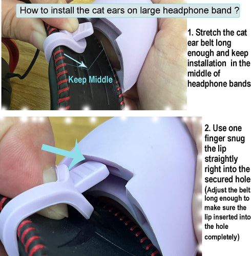 Headsets, REEYEAR Cute Cat Ears Fits HypreX Cloud/Stinger/Cloud Flight Universal Fit Lovely Kitty Adjustable Attachment