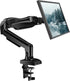 HUANUO Single Monitor Mount, 13 to 32 Inch Gas Arm, Adjustable Vesa Stand with Clamp and Grommet Base, Fits 4.4 to
