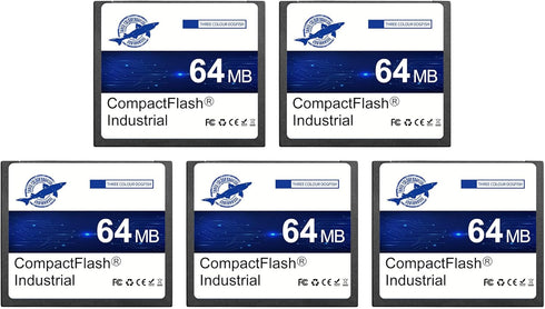 THREE COLOUR DOGFISH Dogfish Compact Flash Memory Card 64MB 5PACK Industrial CF Type I Card