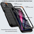 for T-Mobile REVVL 6 Pro 5G with Belt Clip Holster,REVVL 6X Pro Case Built-in Screen Protector,Heavy Duty Shockproof Drop Protection Military Grade Durable Full Body Phone Cover (Black)