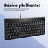 Perixx PERIBOARD-409U ES Mini USB Teclado QWERTY Español con Ñ tecla, Negro Brillante
